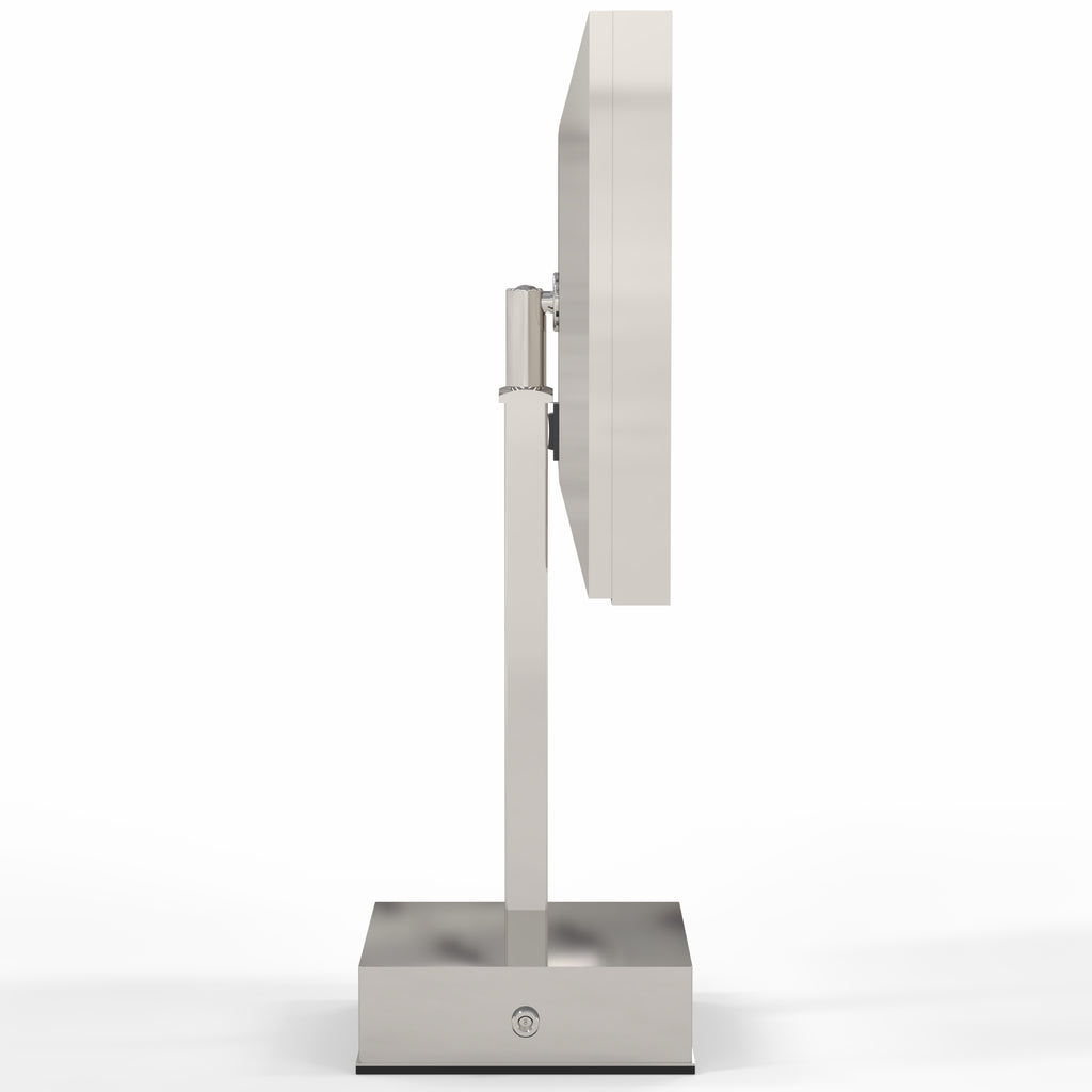713 - Rechargeable Single-Sided LED Square Freestanding Mirror - THE BRIE