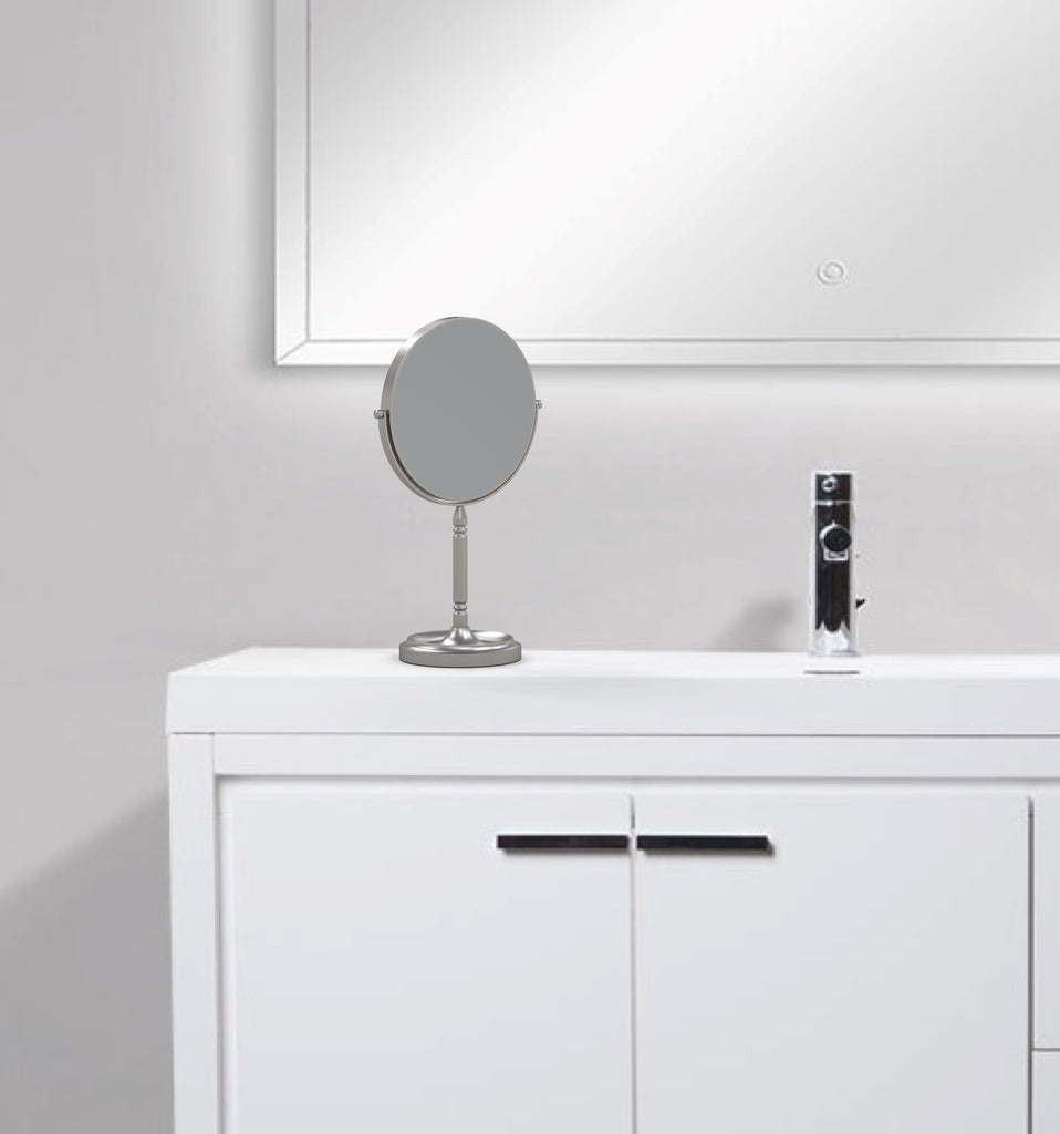 10X/1X MAGNIFIED RECESSED BASE FREESTANDING MIRROR - THE DIETRICH