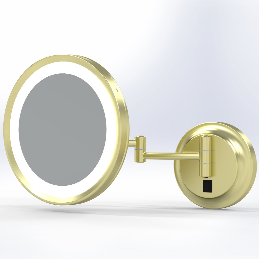 944 - LED Lighted 5x Magnified Single-Sided Wall Mirror - THE JOAN