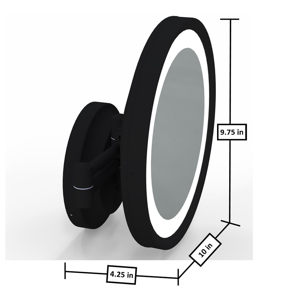 944 - LED Lighted 5x Magnified Single-Sided Wall Mirror - THE JOAN